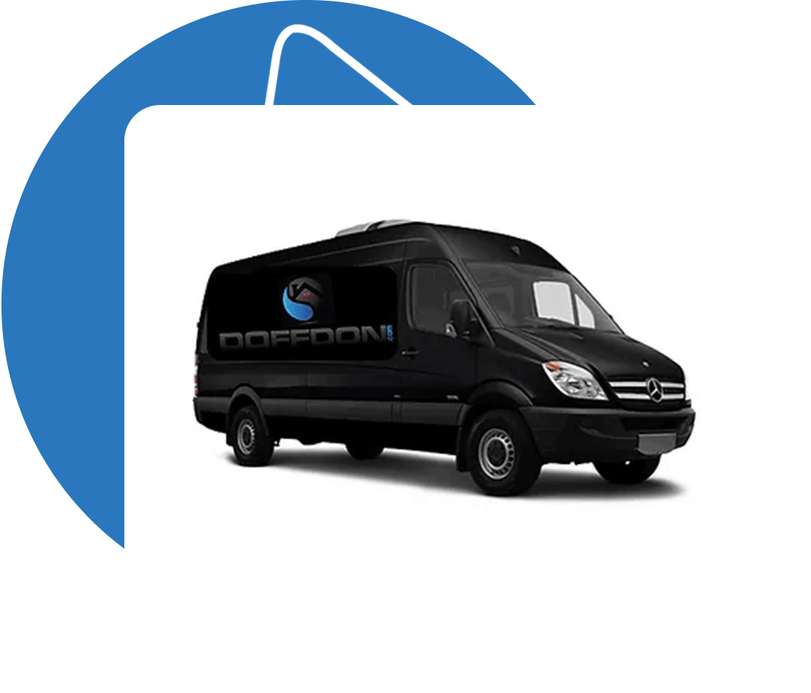 About Doffdon Pest Controls Black van that is discrete and approachable