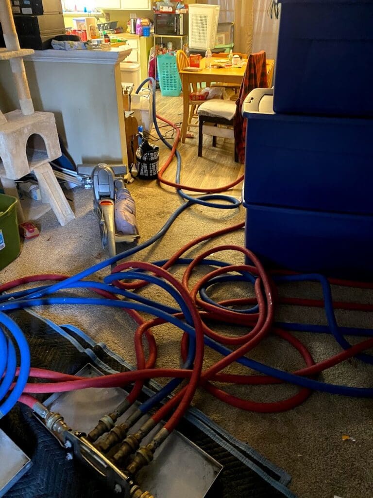 Heat equipment running throughout the house